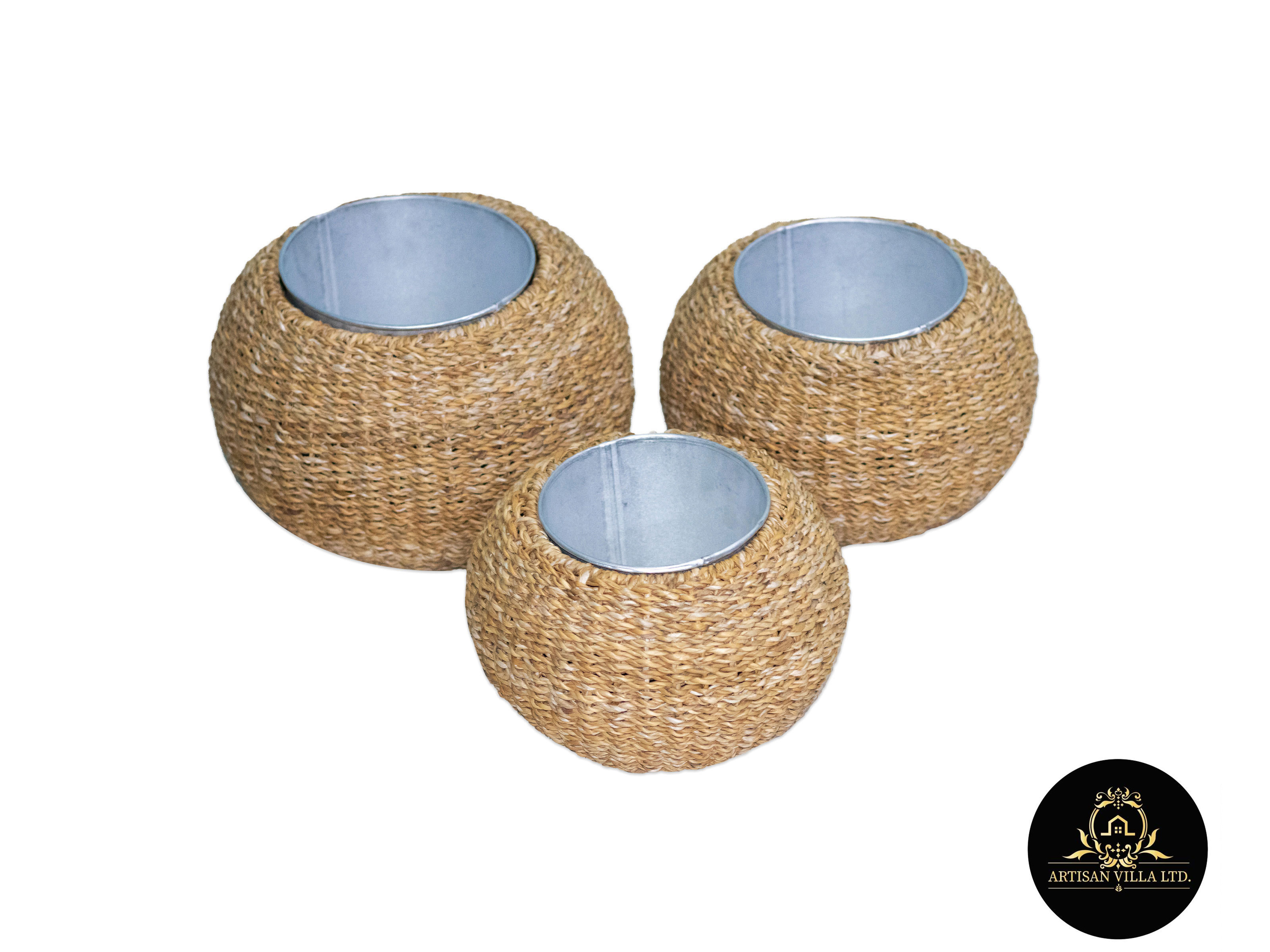 Seagrass Chubby Planter